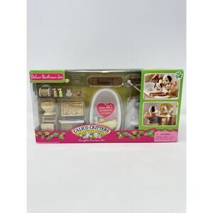 Calico Critters Deluxe Bathroom Play Set Townhouse Furniture Boxed Incomplete